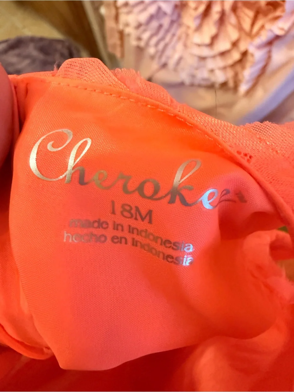 Rosette Textured Coral/ orange ish Party Dress